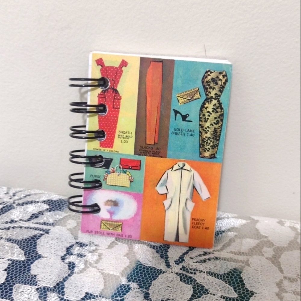 Vintage Upcycled Barbie Booklet Book Notepad